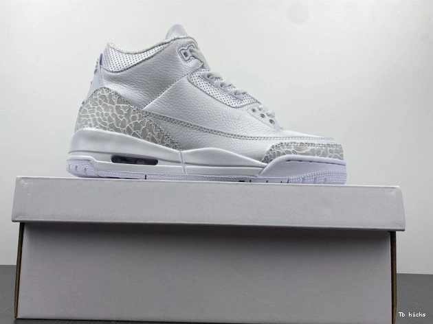Reps TBK PS Retro 3 Jordan Air 'Triple 429487-111 White' 0805